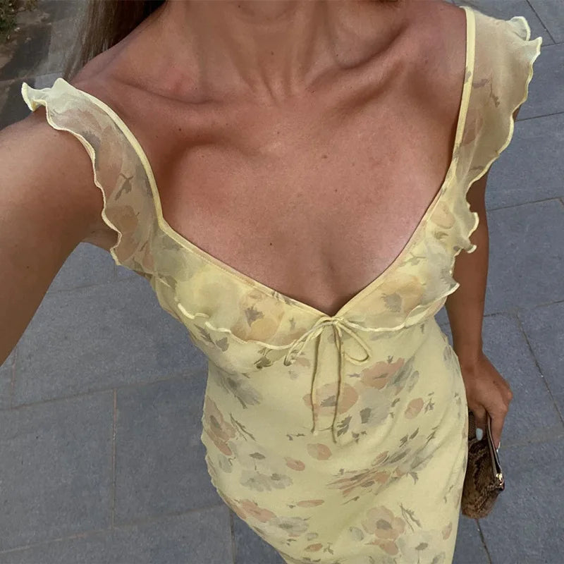 Flora Coquette Maxi Dress