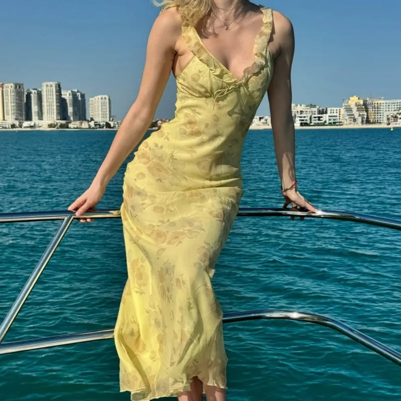 Flora Coquette Maxi Dress
