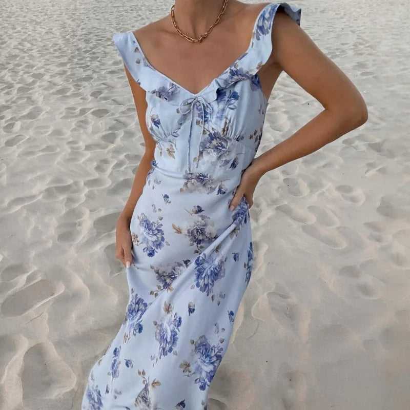 Flora Coquette Maxi Dress